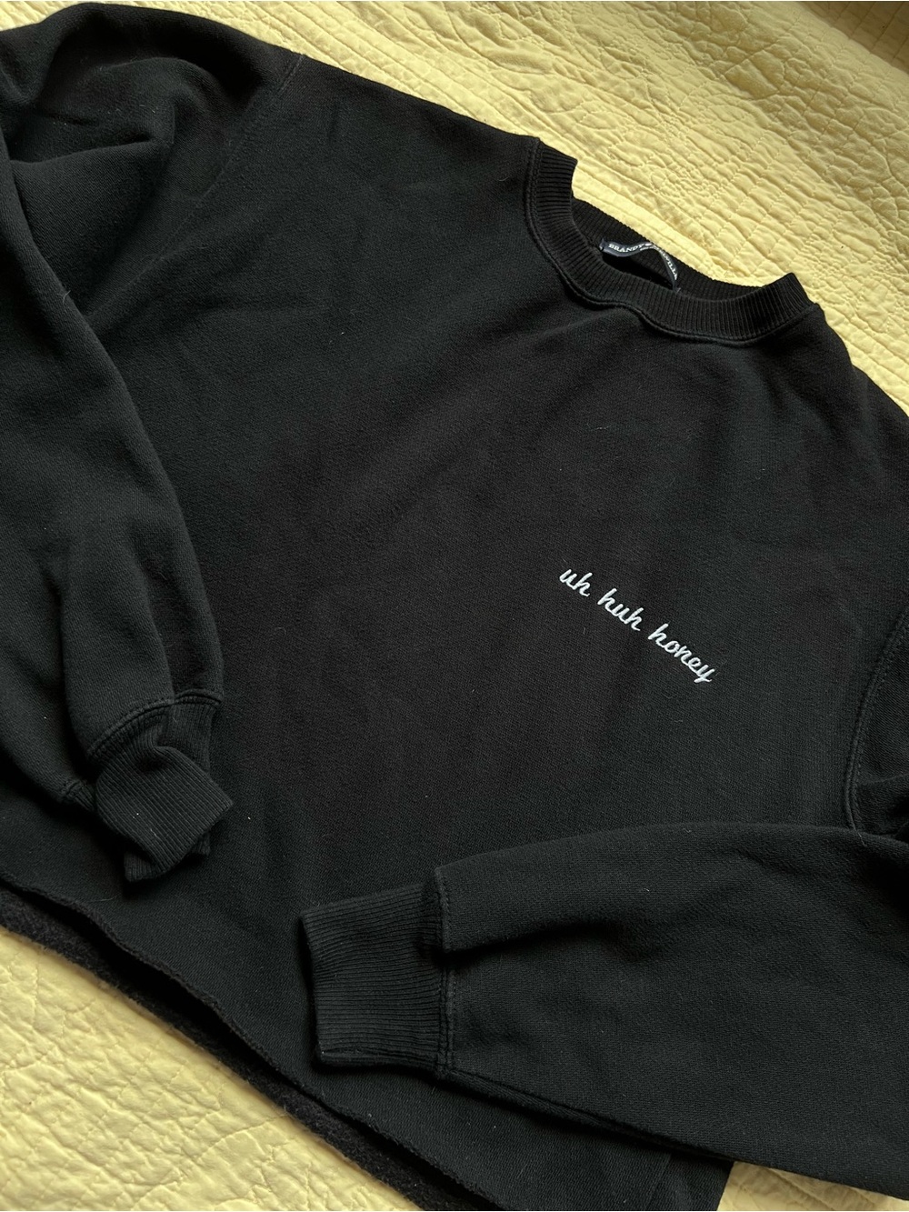 Brandy Melville Uh Huh Honey Crop Sweatshirt